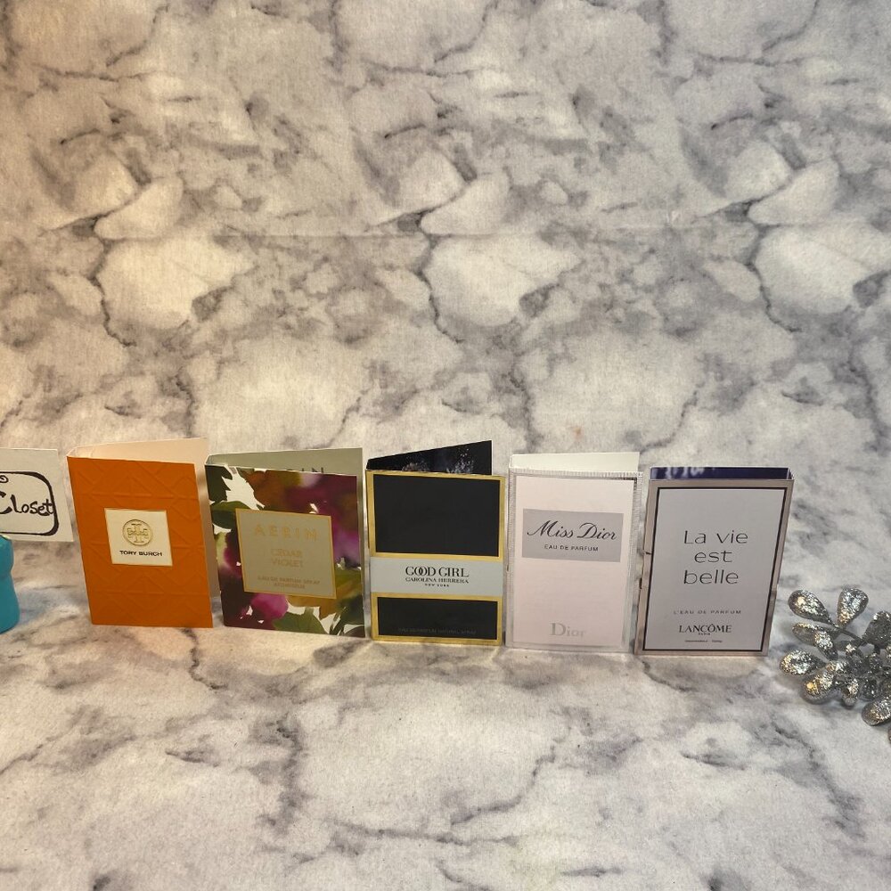 Lot of 5 Lancome,Dior,Carolina Herrera,Aerin,ToryBurch,VieBelle,GoodGirl-5pc-NEW